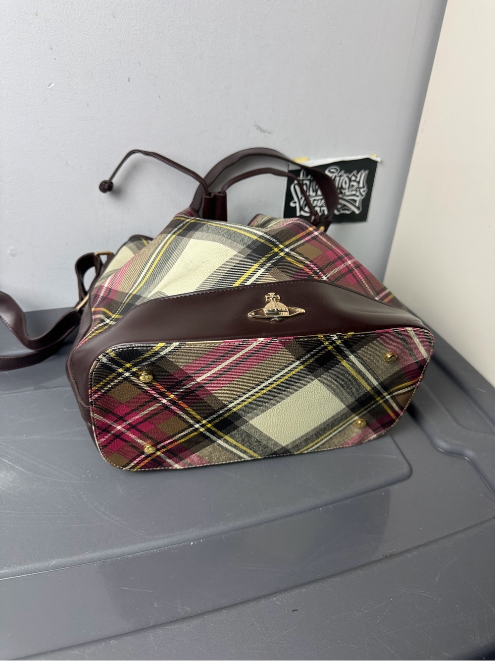 Vivienne Westwood Tartan Bucket Bag - Picture 6 of 7